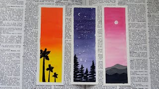 DIY Acrylic Bookmark Paintingstep by step tutorial [upl. by Kcirddehs848]