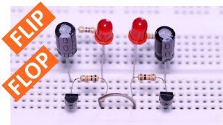 FLIP FLOP LED Flasher Circuit Using Transistor BC547 Breadboard Tutorial [upl. by Enenaj679]