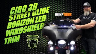 CIRO3D Horizon LED Windshield Trim Harley Davidson Batwing Fairing Install [upl. by Eicnahc798]