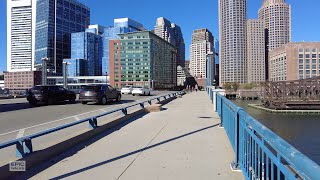 4K Seaport District Brisk Fall Stroll  Virtual Walking Tour in Boston Massachusetts [upl. by Wesle738]