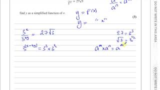 EDEXCEL IAL P1 new JAN 2019 Q2 Indices [upl. by Anez]