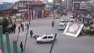 Tripureshwor Chowk south view Kathmandu Nepal Gorkha Earthquake 2015 [upl. by Soirtemed]