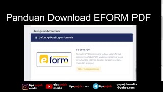 Panduan Download Eform PDF Badan [upl. by Salguod]