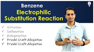 Benzene Part 7 Electrophilic Substitution Reactions  Friedel Crafts Alkylation and Acylation [upl. by Sirdi]