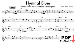 Sonny Stitt  F Blues quotHymnal Bluesquot Alto Saxophone Transcription [upl. by Fagen]