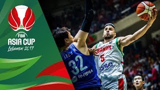 Lebanon v Korea  Highlights  FIBA Asia Cup 2017 [upl. by Amaral]