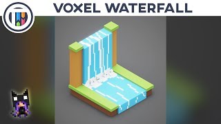 MagicaVoxel Tutorial  How to create a voxel WATERFALL [upl. by Nuahsyt]