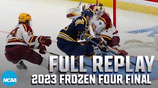 Quinnipiac vs Minnesota 2023 NCAA Frozen Four championship  FULL REPLAY [upl. by Einattirb]