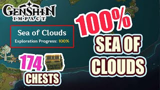 How to Sea of Clouds 100 Exploration ⭐ ALL CHESTS GUIDE 【 Genshin Impact 】 [upl. by Caspar1]