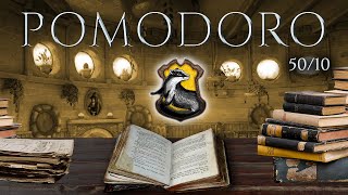 HUFFLEPUFF 📚 POMODORO Study Session 5010  Harry Potter Ambience 📚 Focus Relax amp Study in Hogwarts [upl. by Yraccaz]