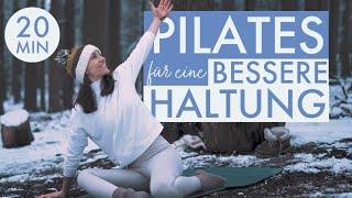 PILATES für eine BESSERE HALTUNG ⛄🧘🏽‍♀️❄️ Gehe aufrecht durchs Leben  20 Minuten für alle Stufen [upl. by Noira]