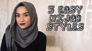 5 EASY HIJAB STYLES TUTORIAL  MILASMAMA [upl. by Aninotna]