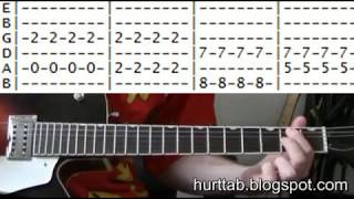 Nine Inch Nails Hurt Guitar Lesson Chords and Tab Tutorial Originally by NIN then Johnny Cash [upl. by Cottle459]