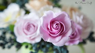 How to make a rose clay flower for beginners [upl. by Annoet]