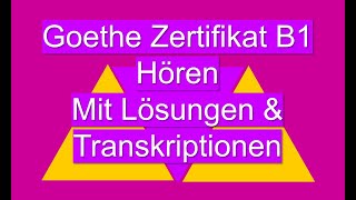 Examen Goethe Zertifikat B1 Hören  German Listening Exam B1 [upl. by Dnomhcir703]