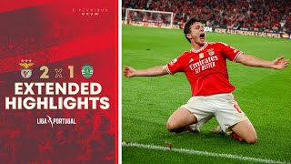 Extended Highlights  SL Benfica 21 Sporting CP [upl. by Gonnella54]