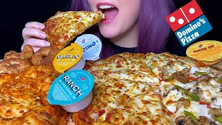 ASMR DOMINO’S PIZZA MUKBANG NO TALKING WITH STUFFED CHEESY BREAD  CINNAMON TWISTS [upl. by Jennifer]