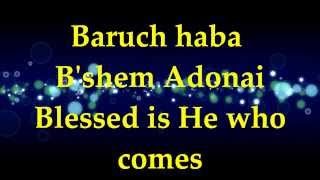 Paul Wilbur  Baruch Haba Bshem Adonai  Lyrics [upl. by Calvina378]