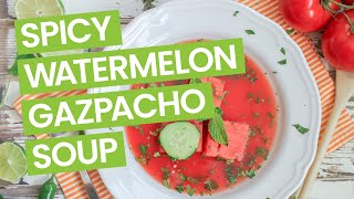 Watermelon Gazpacho Soup Recipe [upl. by Neitsabes302]