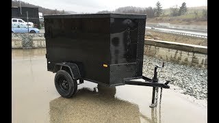 Rock Solid 4x6 Enclosed Cargo Trailer 2000 Blackout Package RS406SA [upl. by Tterag972]