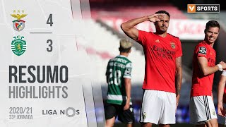 Highlights  Resumo Benfica 43 Sporting Liga 2021 33 [upl. by Mayman]