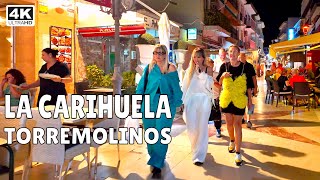 La Carihuela Torremolinos Summer Night Malaga Spain Relaxing Walking Tour 4K 60FPS Latest Update [upl. by Ameekahs]