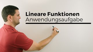 Lineare Funktionen Anwendungsaufgabe  Mathe by Daniel Jung [upl. by Hammerskjold]