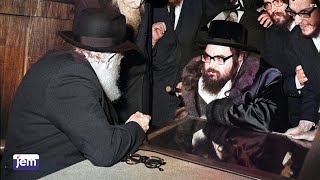 The Belzer Rebbes Meeting With The Lubavitcher Rebbe [upl. by Arahsit]