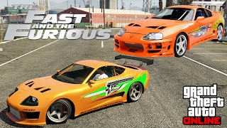 GTA 5  FampF 1 Movie Build  Brians Toyota Supra  Jester Classic Customization [upl. by Natsrik]