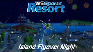 Wii Sports Resort  Air Sports Island Flyover All 80 i Points Night [upl. by Aelber499]