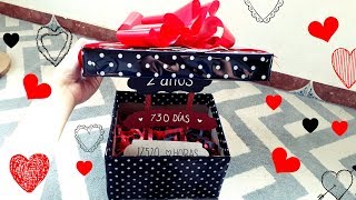 ♡ DIY ♡ CAJA PARA MI NOVIO ♡ Con letrero ♡ Erandy Paz [upl. by Zendah]