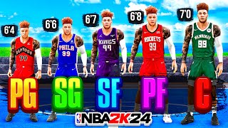 THE BEST BUILD AT EVERY POSITION IN NBA 2K24 RATE MY BUILD [upl. by Keiryt]