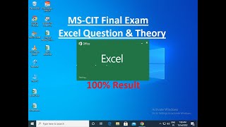 MSCIT Final Exam Excel Question [upl. by Fahy]