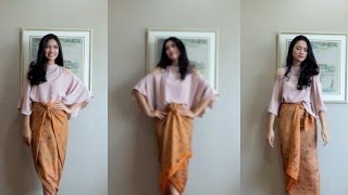 4 Easy Ways To Wear a Kain Batik  GemmaDelicia [upl. by Longmire]