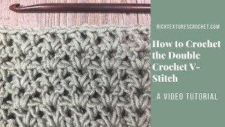 Double Crochet V Stitch  How to Crochet [upl. by Uliram659]