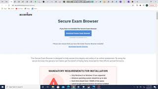 how to download sebsecure exam browser for Accenture test [upl. by Devondra]