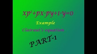 VTU Engineering Maths 2 Clairauts equation good examplePART1 [upl. by Tull]