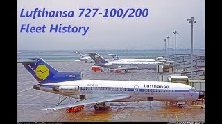 Lufthansa Boeing 727100200 Fleet History [upl. by Ordnasil]