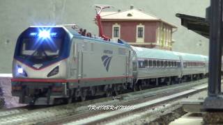 Modern Ho Scale Amtrak Trains Compilation [upl. by Maynard]