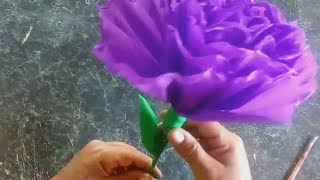 CÓMO HACER FLORES DE PAPEL CREPÉ y hacer coronas para el dia de muertos HOW TO MAKER FLOWER PAPERS [upl. by Plumbo]