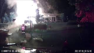 Large propane tank explodes during Kent County house fire [upl. by Annaeoj]