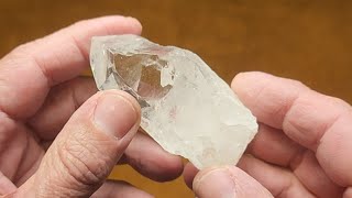 1792  Flintknapping Quartz Crystal [upl. by Neiluj52]