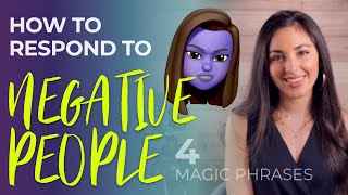 How to deal with difficult people  4 Magic Phrases to respond to almost any insult [upl. by Allanson]