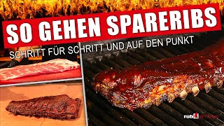 Spareribs vom Gasgrill  einfache Schritt für Schritt Anleitung mit Rezept PDF [upl. by Millford]