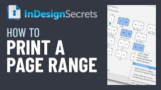 InDesign HowTo Print a Page Range Video Tutorial [upl. by Yliah]