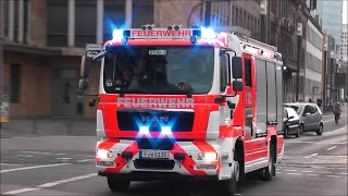 MASSIVER BULLHORN amp PRESSLUFT EINSATZ Feuerwehr BF FrankfurtMain HD [upl. by Cull]