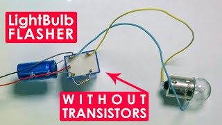 Light Bulb Flasher Without Transistors Using Just a Relay DIY [upl. by Monah]