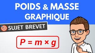 Poids et masse amp graphique 🎯 Sujet Brevet  Physique Chimie [upl. by Quill]