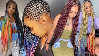 Amazing braids hairstyles for black women  cornrows braided hairstyles [upl. by Paderna]