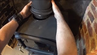 Wood burning stove installation detailed How to [upl. by Llerrot354]